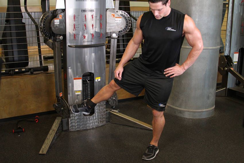 Cable Hip Adduction exercise demonstration, targeting the adductors