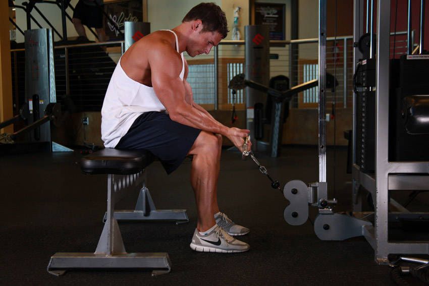 Wrist Curl exercise demonstration, targeting the forearms