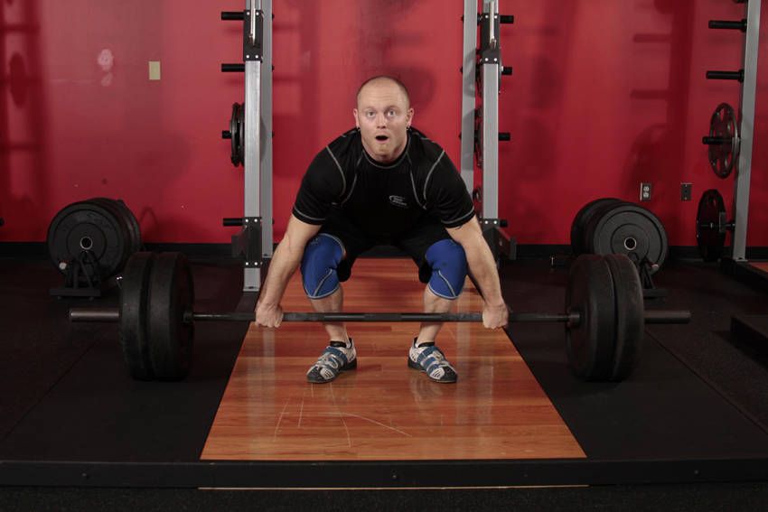 Clean exercise demonstration, targeting the quads