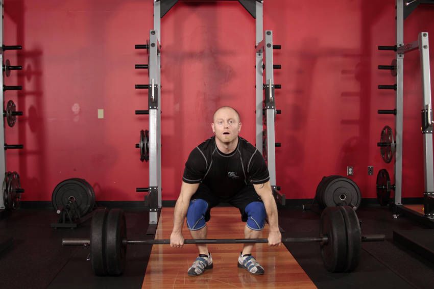 Clean Deadlift exercise demonstration, targeting the hamstrings