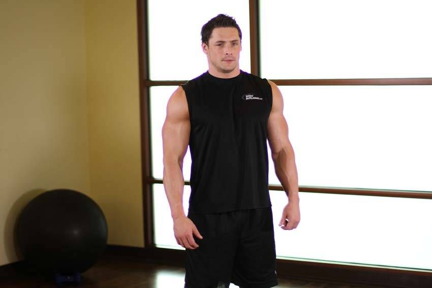 Cross-Body Shoulder Stretch exercise demonstration, targeting the shoulders