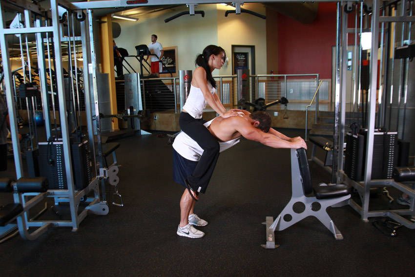 Donkey Calf Raise exercise demonstration, targeting the calves