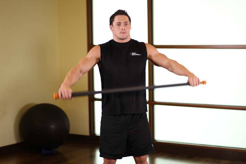 Doorway Chest Stretch exercise demonstration, targeting the chest