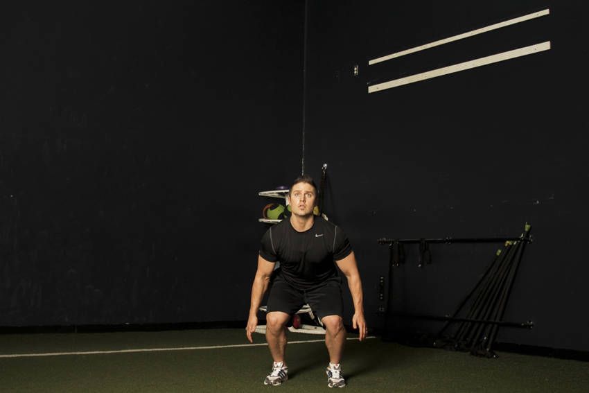 Jump Squat exercise demonstration, targeting the quads