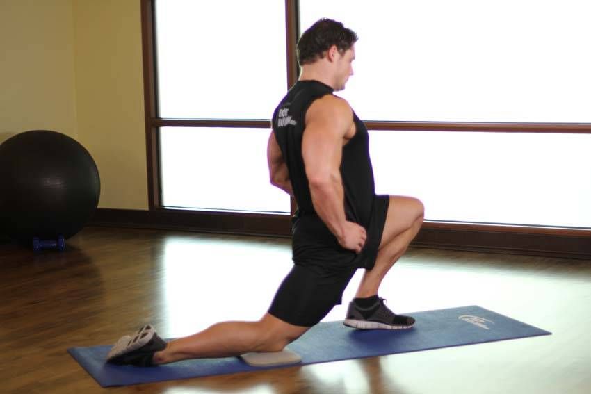 Kneeling Hip-Flexor Stretch exercise demonstration, targeting the quads