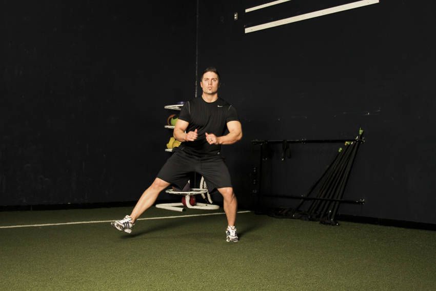 Lateral Bound (Skater) exercise demonstration, targeting the glutes
