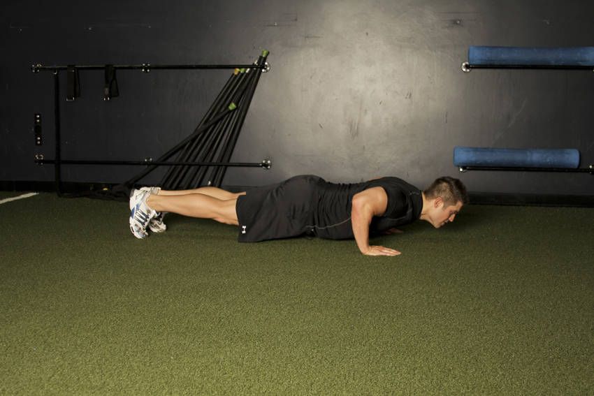 Plyometric (Clap) Push-Up exercise demonstration, targeting the chest
