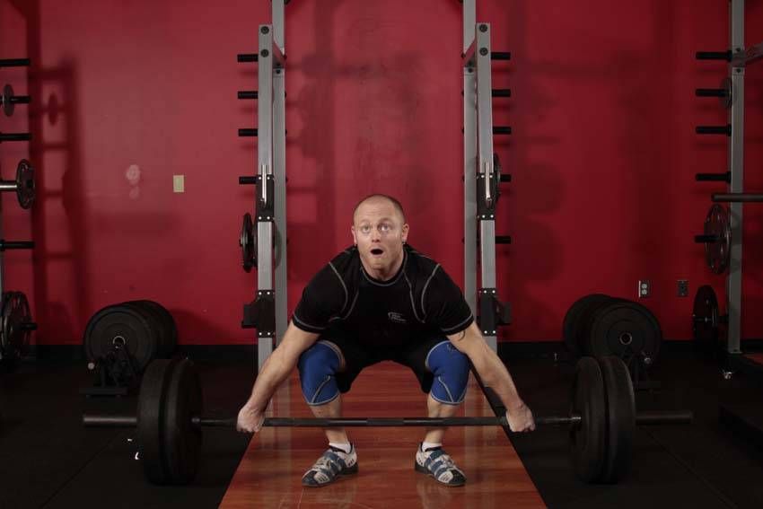 Snatch-Grip Deadlift exercise demonstration, targeting the back