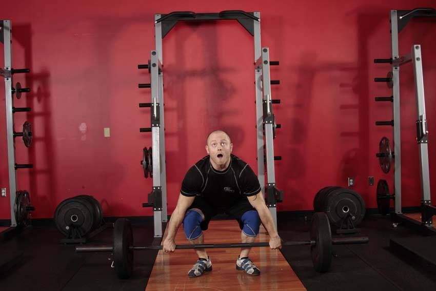 Split Clean exercise demonstration, targeting the quads